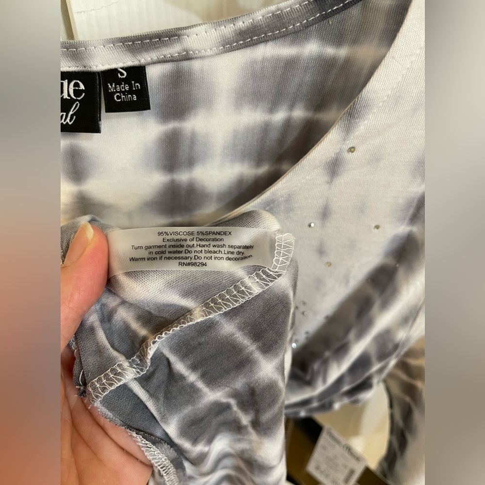 Onque Casual 3/4 Sleeve Tie Dye Top - Picture 6 of 6
